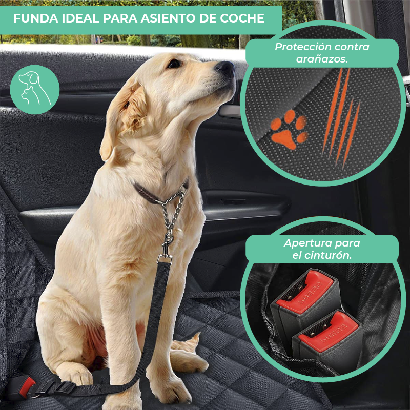 Funda Impermeable para Asiento de Coche – Protector de Asiento Trasero para Perros, Antideslizante y Resistente, Compatible con Coches, SUVs y Camionetas