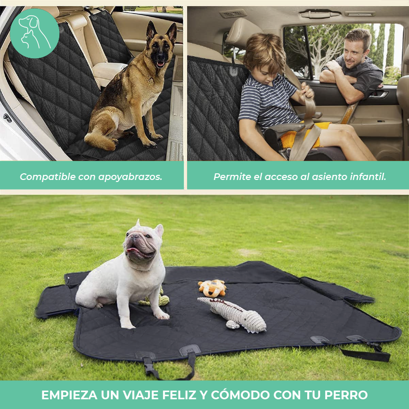 Funda Impermeable para Asiento de Coche – Protector de Asiento Trasero para Perros, Antideslizante y Resistente, Compatible con Coches, SUVs y Camionetas