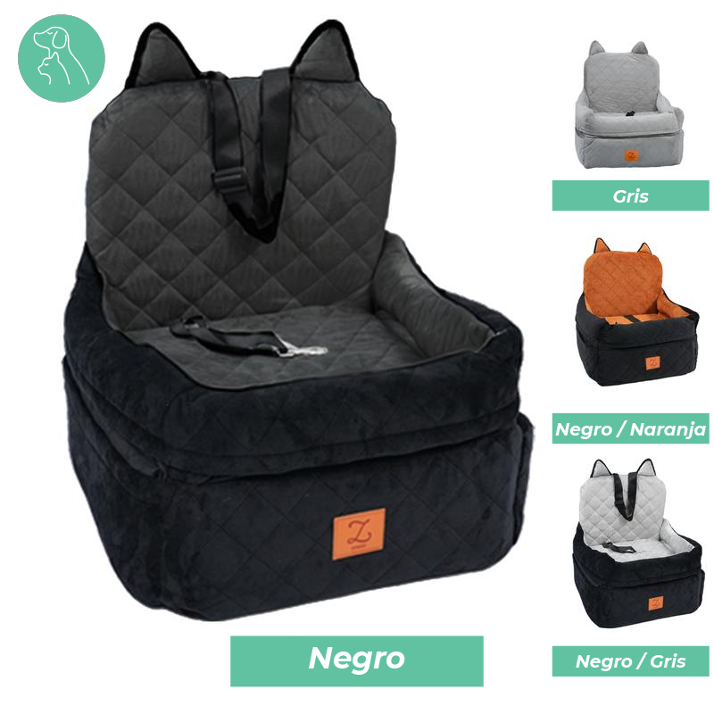 Zvrpet Dog Car Seat Fully Detachable and Washable Memory Foam Covered Car-Mounted Pet Kennel Soft Fabric Easy to Install with Adjustable Straps Anti-Slip Bottom Cover for Back Seat Pet Car Bed for Car SUV Outdoorfun Travel Dog Bed Pet Bed Cat Bed